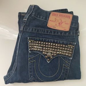 Mens True Religion Billy lasso studs jeans size 32 Ricky fit